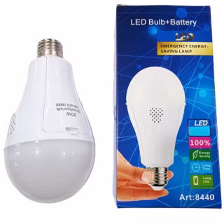 Лампа кемпінгова в цоколь E27, 20W, 2x18650, AC/DC, 8440