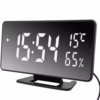 Годинники електронні VST-888Y білий, температура, вологість USB