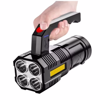 Ручний ліхтар X502, 4LED+COB, Li-Ion акум., ЗУ microUSB