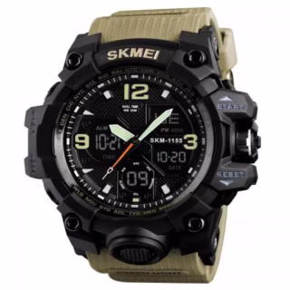 Часы наручные SKMEI 1155BKH, KHAKI, 9734