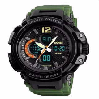 Часы наручные SKMEI 1343AG, ARMY GREEN, 9744