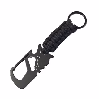Брелок - Карабин мультитул для ключей черный 2214