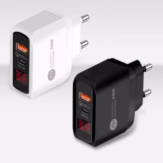 Сетевое зарядное устройство PD PKG034 (25W, 2xUSB, QC3.0, LED)