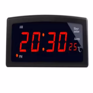 Електронні годинники Caixing CX-818 220V + температура, Червоний