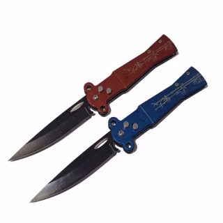 Нож выкидной средний Columbia Тотем V-016 красные