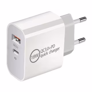 Сетевое зарядное устройство PD + QC3.0 (20W) A-113 (USB + Type-C)