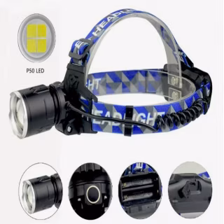 Налобный фонарь Police PL-153, P50, 2х18650 аккум, Type-C