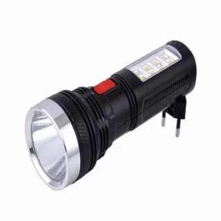 Ручной фонарь ASK 227, Аккумулятор, 1LED+8LED, Евро вилка, Блистер