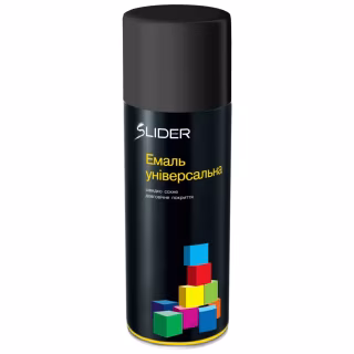 Аэрозольная краска для автомобиля SLIDER 9005 чорна МАТ, 400мл (000001039)