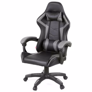 Крісло ігрове Аклас Бешкет ANF підліткове Чорний (PU-чорний/сірий) (00160338)