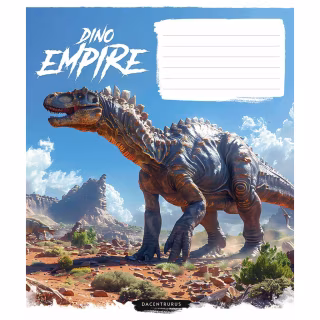 Тетрадь Школярик Dino empire 18 листов клетка (018-3490K)
