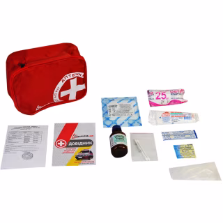 Автомобильная аптечка Poputchik согласно ТУ мягкий футляр (02-001-М)