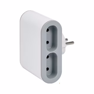 Мережевий розгалужувач Legrand Стандарт 4х2К бічні розетки 6А Білий/Сірий (049400)