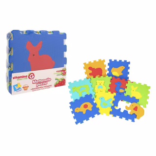 Детский коврик Vitamina G 9 пазлов с фигурками животных 32 x 32 см (05049)