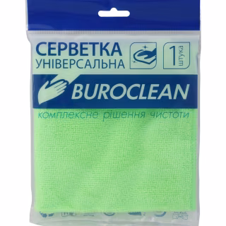 Серветки Buroclean universal microfiber, 30х30 cm, 1шт (10200122)
