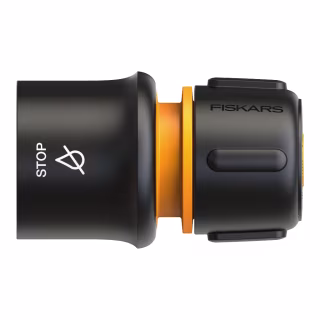 Коннектор для шланга Fiskars Watering 19 мм(3/4") c автостопом LB30 (1027083)