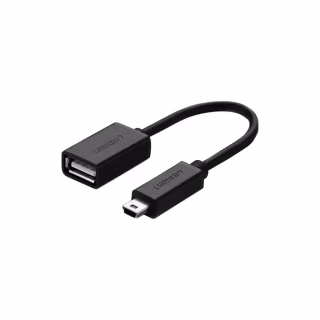 Перехідник OTG USB 2.0 AF to Mini 5P 0.1m US249 black Ugreen (10383)