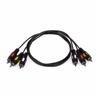 Кабель мультимедійний 3xRCA M to 3xRCA M 0.8m Atcom (10808)
