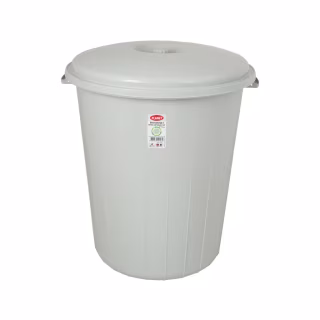 Контейнер для мусора Planet Household №4 без защелок с крышкой серый 70 л (10847)