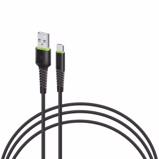 Дата кабель USB 2.0 AM to USB-C 0.2m black Intaleo (1283126487446)