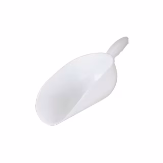 Совок для сипучих продуктів та льоду Mobil Plastic напівкруглий білий 29 см PP - 0,300 л (136/29-BIM)