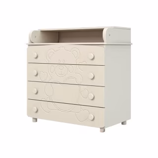 Комод-пеленатор Angelo Ведмедик з серцем (айворі) 90х51х90 (14002)