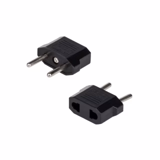 Перехідник Atcom UK/US-розетка - Евро-вилка, черный (14345)