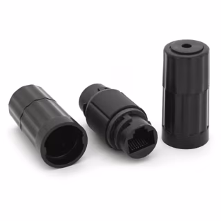 Зрощувач Voltronic 1+1 RJ45 UTP 5e 8P8C IP68, black (16628)