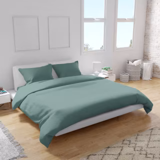 Постельное белье Home Line Сатин Твил (зеленый) полуторный (181374)