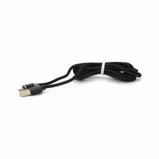 Дата кабель USB 2.0 to Lightning 2.0m 2A magnetic nylon black PiPo (18166)