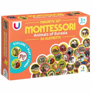 Обучающий набор DoDo Магнитный набор Монтессори Животные на континентах: Евразия (200285)