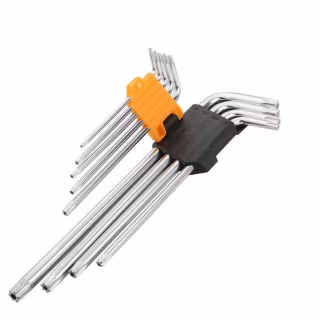 Набор инструментов Tolsen ключей Торкс з отвором 9 шт Т10-Т50 (20056)