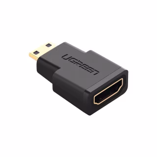 Переходник Mini HDMI M to HDMI F black Ugreen (20101)
