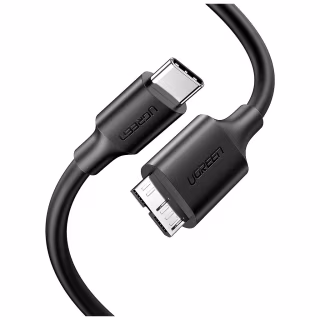 Дата кабель USB-C 3.1 to Micro USB 3.0 1.0m 3A US312 black Ugreen (20103)
