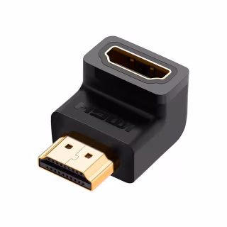 Перехідник HDMI M to HDMI F 90° corner Down HD112 black Ugreen (20109)