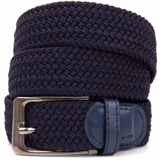 Ремінь Vintage Текстильний чоловічий Темно-синій (20526)