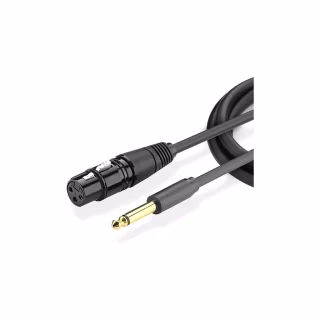 Кабель мультимедійний 6.35mm M to XLR F 5.0m AV131 black Ugreen (20721)