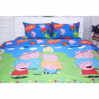 Постельное белье MirSon Бязь Ranforce Elite 17-0507 Peppa 110х140 детский (2200004659855)