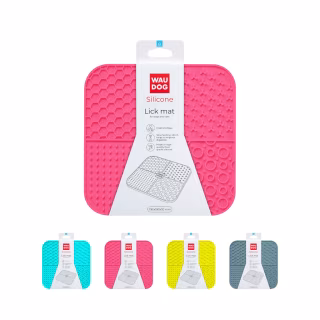 Универсальная посуда для животных WAUDOG Silicone Коврик для слизи 19х19х1 см розовый (23527)