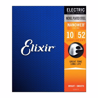 Струны для гитары Elixir 12077 Nanoweb Nickel Plated Steel Light/Heavy (10-52) (236043)