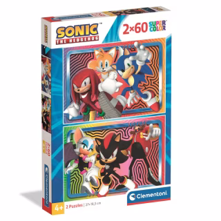 Пазл Clementoni 2 в 1 Sonic, 2 по 60 елементів (24821)