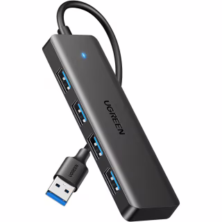 Концентратор Ugreen USB 3.0 to 4хUSB 3.0 0.15m Space Gray CM219 (25851)