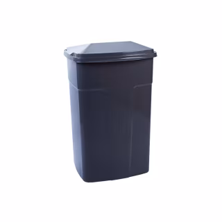 Контейнер для сміття Алеана з кришкою темно-сірий 90 л (2592)