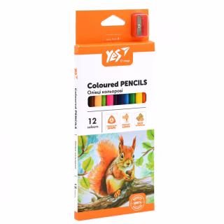 Карандаши цветные Yes Orange Line 12 кольорів з точилкою (290723)