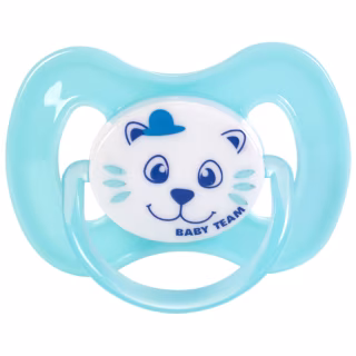 Пустышка Baby Team силиконовая,классическая, 0+ мес (3007_голубой)
