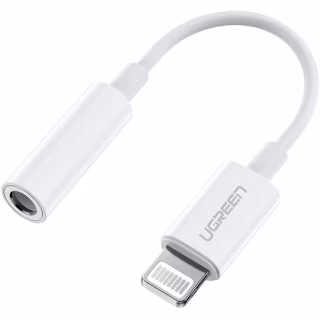 Перехідник Lightning to 3.5 mm 0.1m Headphone Jack Adapter Model US212 white Ugreen (30759)
