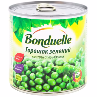 Овощная консервация Bonduelle Горошек зеленый консервированный 400 г (3083680048774)