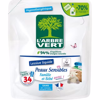 Гель для прання L'Arbre Vert Чутлива шкіра запасний блок 1.53 л (3450601046414)