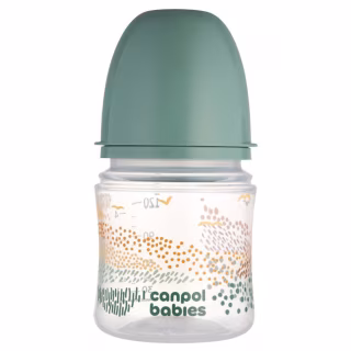 Пляшечка для годування Canpol babies Easystart MOUNTAINS антиколікова з широким отвором 120 мл зелена (35/242_gre)