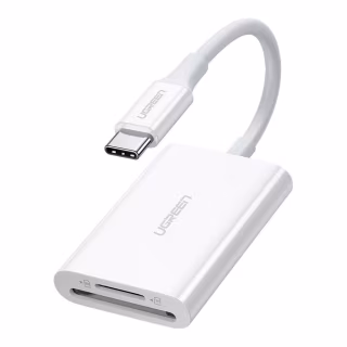 Считыватель флеш-карт Ugreen USB-C 3.1 to TF/SD CM265 White (35506)